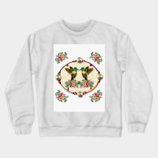 Hummingbirds and Flowers Crewneck Sweatshirt